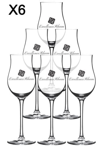 Boite 6 Verres de dégustation Rhum vieux by Excellence Rhum