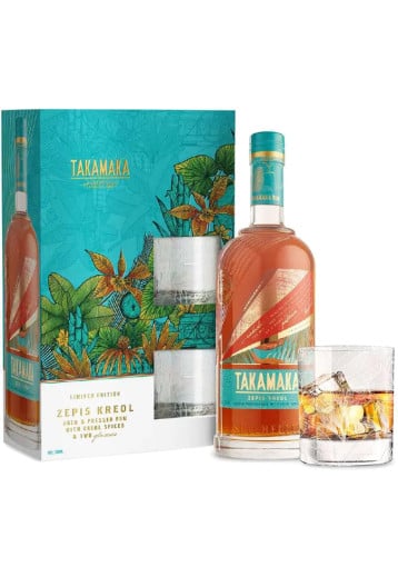 Coffret Takamaka - Zepis Kreol et ses 2 verres
