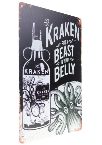 Plaque métal Kraken Put a Beast in your Belly