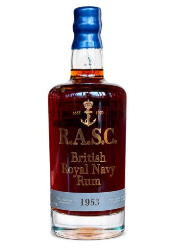 Colours of Rum - R.A.S.C 1953 British Royal Navy Rum Habourg No40 53.1°