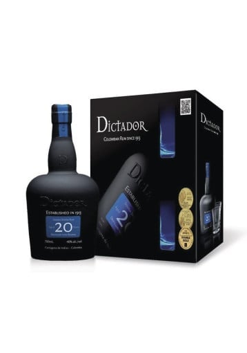 Dictador - 20 ans Coffret + Verres 